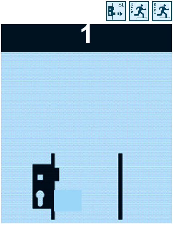 FT-Schloss-Set BKS-S-19-SL-ESC-1 1flg. Fkt.E GFF