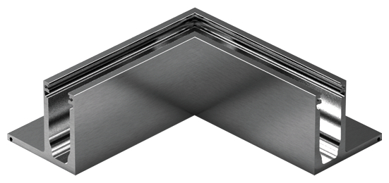 Innenecke CP-1400, f.Glas 17,52mm Aluminium, Edelstahloptik