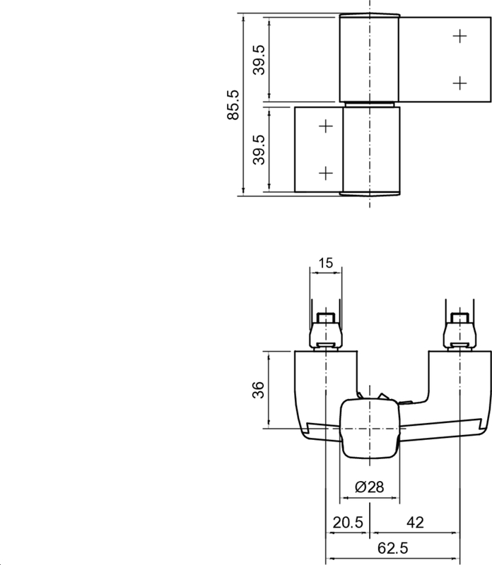 Lautsprecherhalterung, Küchenarmatur, Waschbeckenhaken, Montagehalterung, Technische Zeichnung