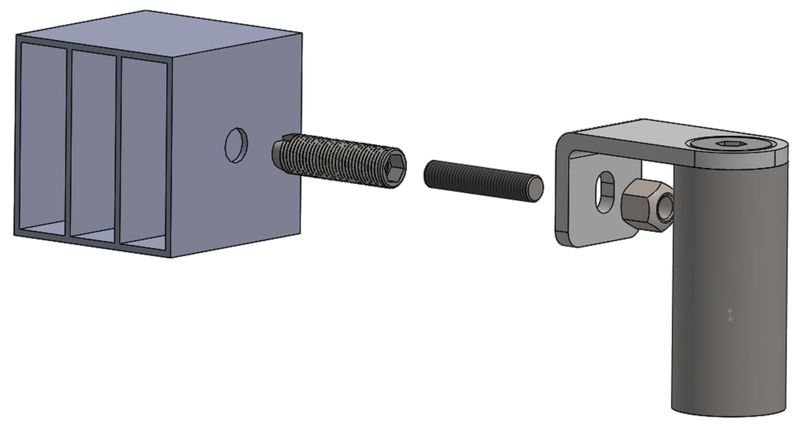 OGRO Befestigungsset für TG 9394 gerade, Ø40mm, h=80mm, Standard