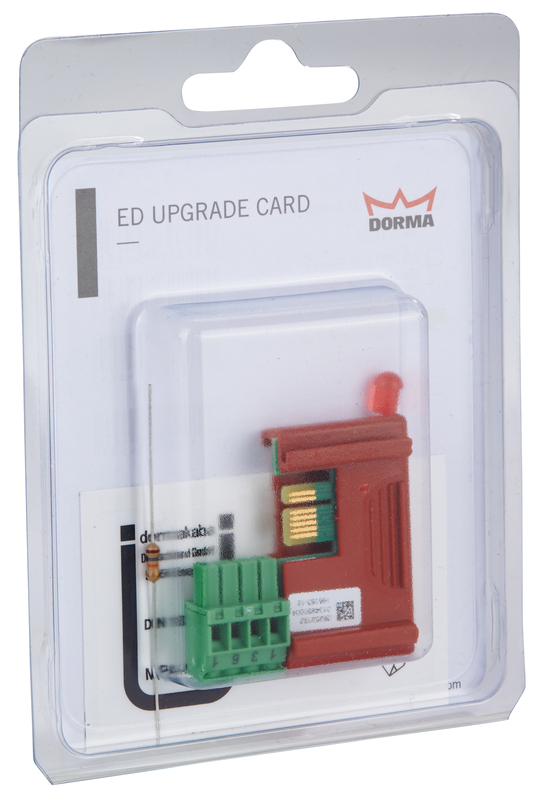 ed upgrade card, Dorma, elektronische karte, roter anschluss, grüner anschluss, schaltkreis-modul, kartenleser-zubehör, industrielles bauteil, Dorma Upgrade, elektronische modul