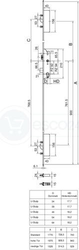 MFV systeQ-M-B2H D34 U6x24x1770,L/R VK8