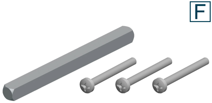 Schiene, Holzdübel, Schraube, Schrauben, Bolzen