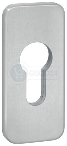 esco BASIC Schlüsselrosette 0458 h=6mm, eckig, PZ, Alu EV1