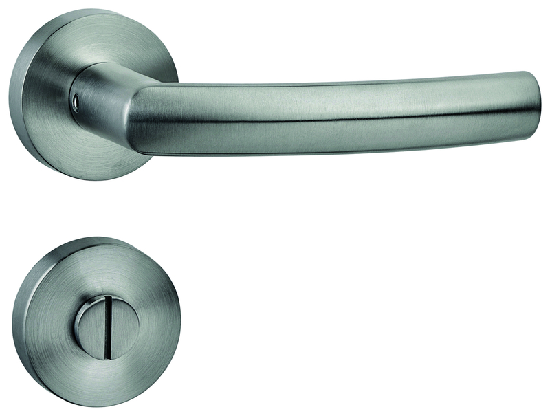 Türdrücker, Rosetten-Türgriff, Edelstahl, Matte Oberfläche, Türbeschlag