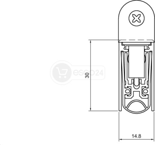 Senkdichtung SCHALL-EX L 15/30WS 125mm kürzbar L: 833mm