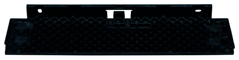 rear mesh panel, car part, plastic grille, rectangular panel, dark/black