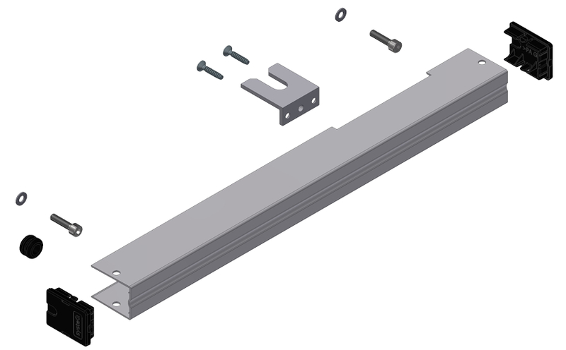 guides, rail, aluminium, strut, bracket
