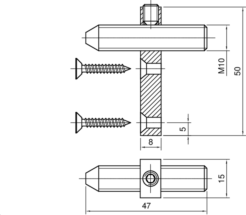 bolzen, stift, schraube, gewinde, verbinder