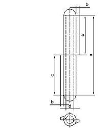 KONSTRUKTIONSBAND, STAHL BLANK KO7 2TLG.,MIT LOSEM VERZINKTEM STIFT,200 MM