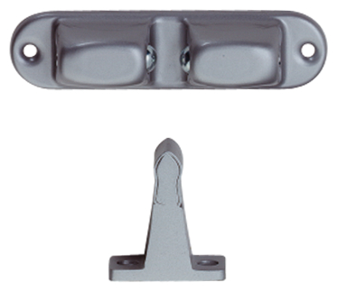 Fenstergriff, Griffschale, Metall, Schwarzgrau, Montageplatte