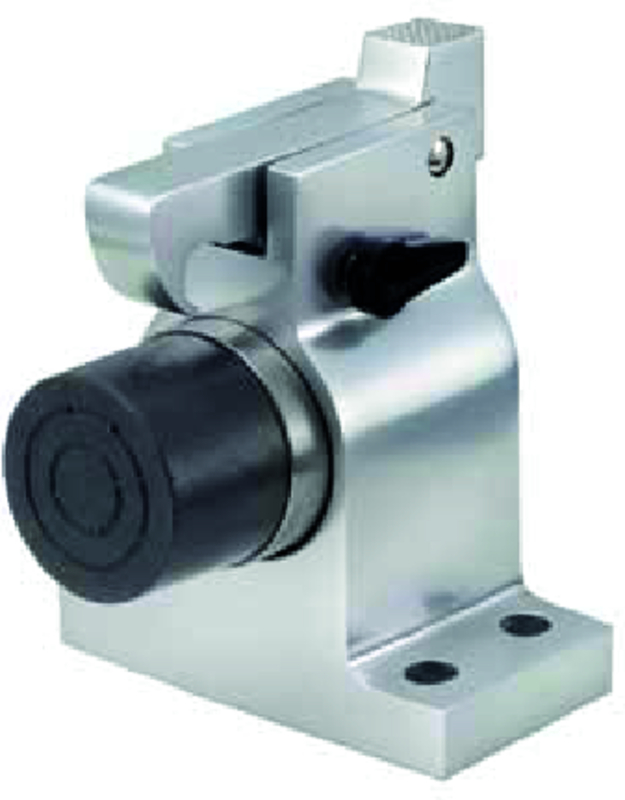 Woelm Türfeststeller Typ 1010 m. Fanghaken m. Gummipuffer, max. 100 kg, silberfarben