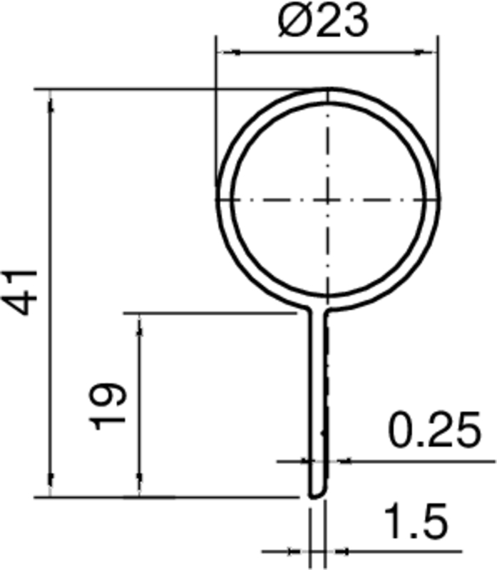 ring, ringförmig, rund, clip, maßzeichnung