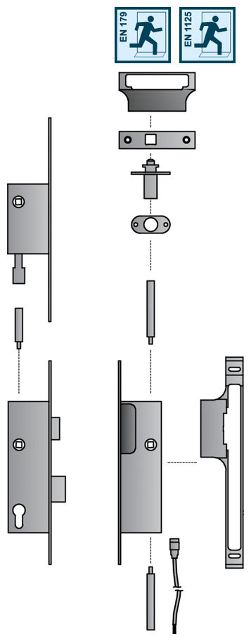 Türschloss, Riegel, Schlossmechanismus, Beschlag, Schlauch