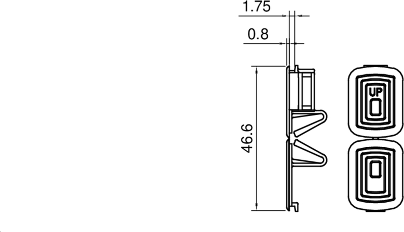 mechanical drawing, schematic, dimensions, Seitenansicht, Bauteil