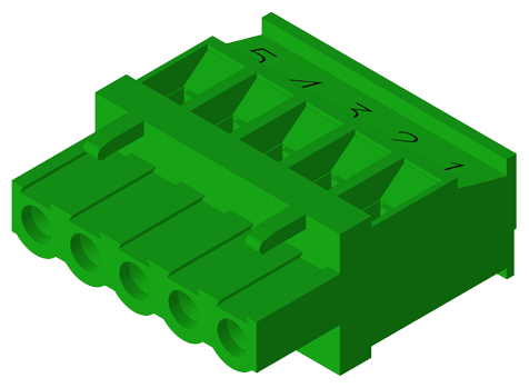 Terminalblock, Anschlussblock, Grün, steckbar, Modul