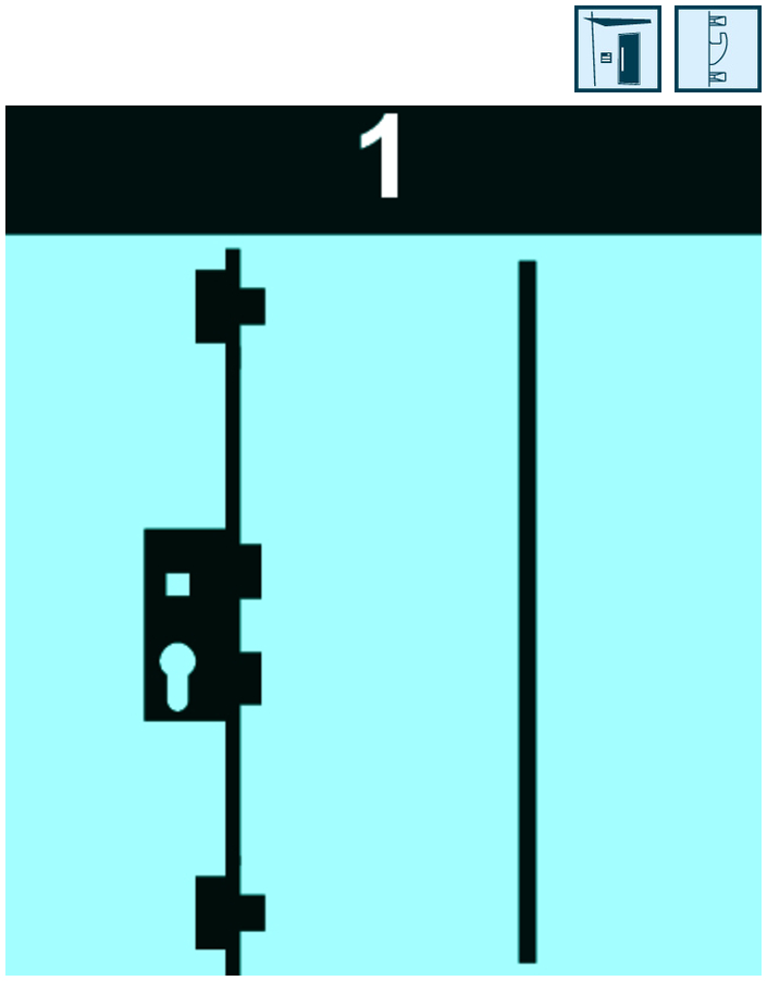 HT-MFV-Set systeQ-M-B2H-1 1flg. einw., Schließleiste