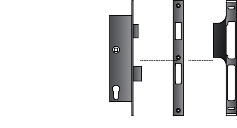 FR-Schloss-Set BKS-S-18-1 1flg. ausw. Griff, Griff,