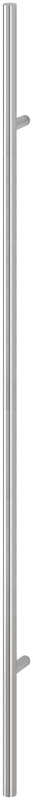 HOPPE Stangengriff E5011 gerade Stützen m. Bef. 11 BA=1300, l=1800, d=30, Edelstahl matt (F69)