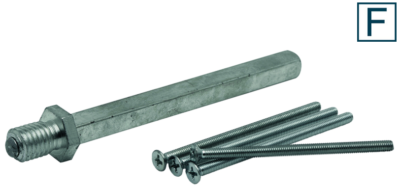bolts, Ankerbolzen, Gewindestange, verzinkt, Montage