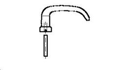 esco Halbgar. DIN 18273 Mod. R 205 FS VK 9mm, Ovalrosette,Edelstahl