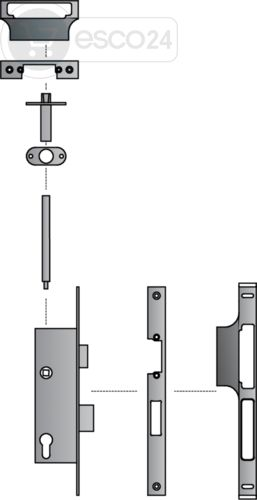 FR-Schloss-Set systeQ-S-1TE 1flg.  f.EÖ einw.