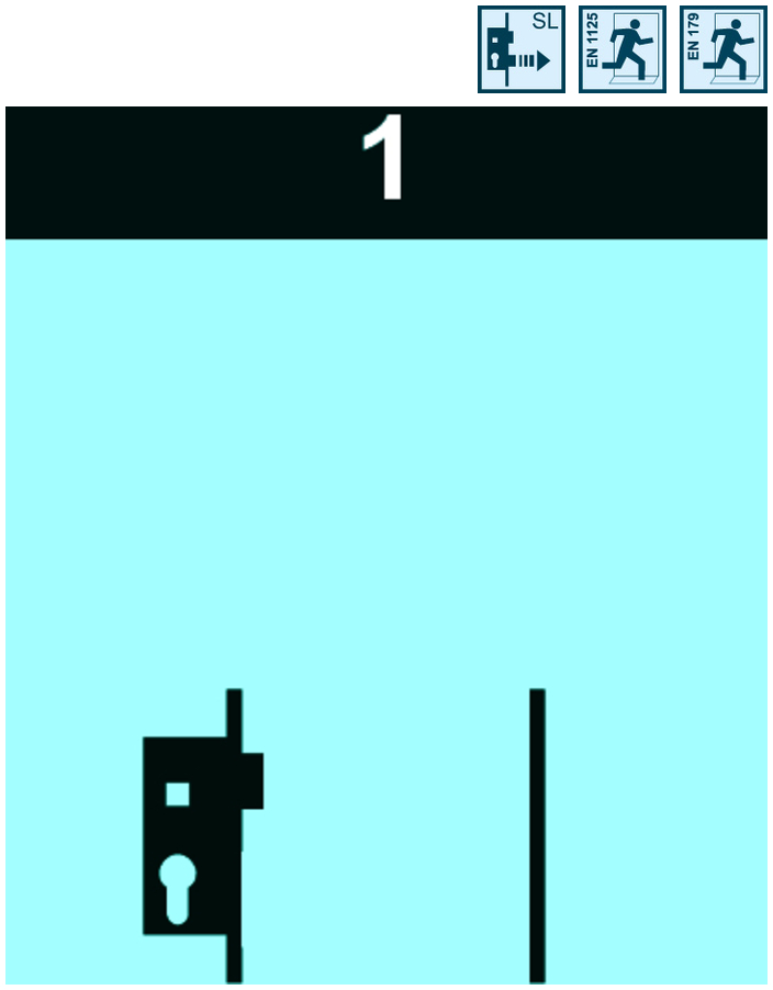 FT-Schloss-Set BKS-S-19-SL-ESC-1 1flg. Fkt.E