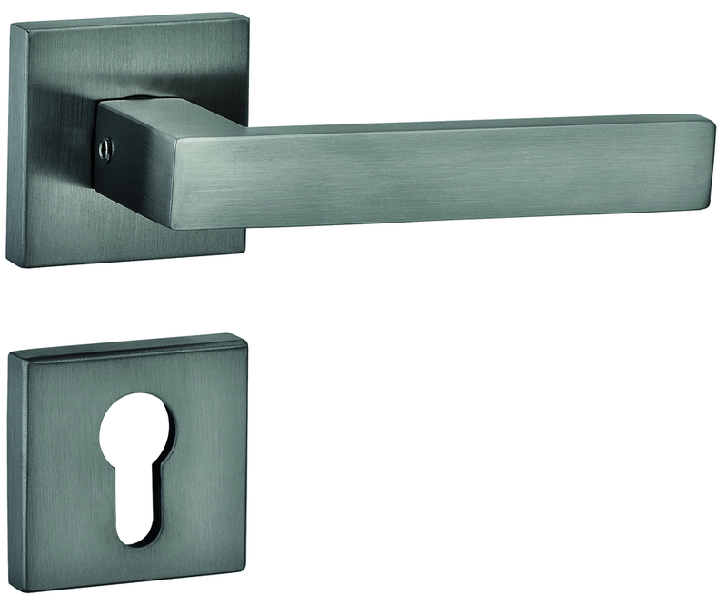 Türdriegell, Türgriff, Metall, Brüniert, Schlossrosette