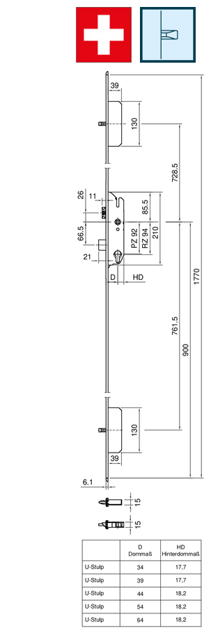 metalltürschloss, mauerwerk türbeschlag, tür hardware, maße tabelle, montage schrauben