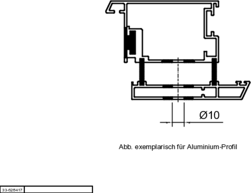 Aluminium-Profil, Profil, Ø10, Technische Zeichnung, Querschnitt