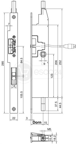 FT-GK EÖ systeQ-S-ESC-2 663E RÜW D55 F3x22x285,F. GF L