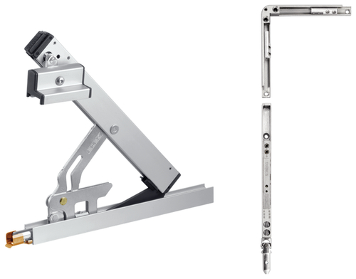 GEZE Oberlichtöffner OL90 mit Vertikalgetriebe DIN L/R AL-DBR FB 1201-2400mm