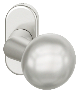 Türknopf, Kugelknopf, Metallic, Edelstahl, Türbeschlag