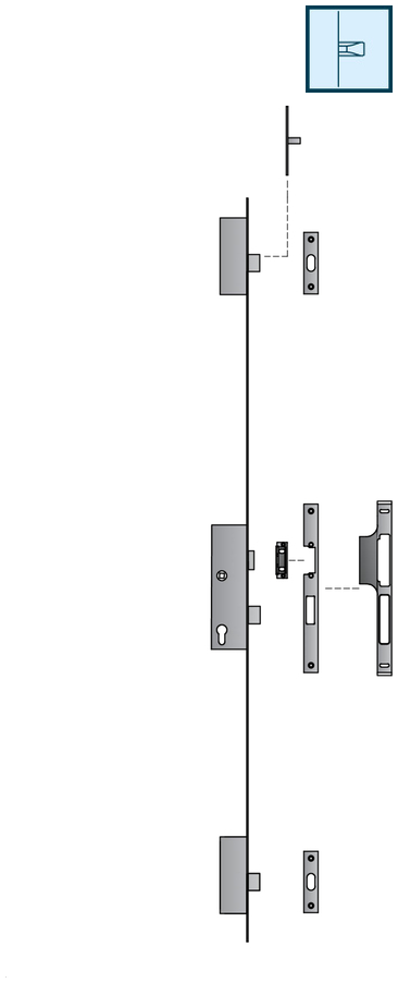 Mehrfachverriegelung, Türschloss, Metallbeschläge, Stulp, Schließbleche
