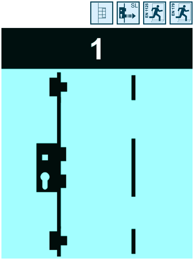 FT-MFV-Set systeQ-M-SL-ESC-1 Fkt.E 1flg