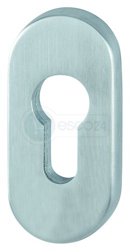 HOPPE Schiebe-Schlüsselrosette E55S-SR h=6mm, oval, PZ, Edelstahl matt (F69)
