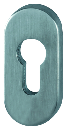 HOPPE Schiebe-Schlüsselrosette E55S-SR h=6mm, oval, PZ, Edelstahl matt (F69) HOPPE Schiebe-Schlüsselrosette E55S-SR h=6mm, oval, PZ, Edelstahl matt (F69)