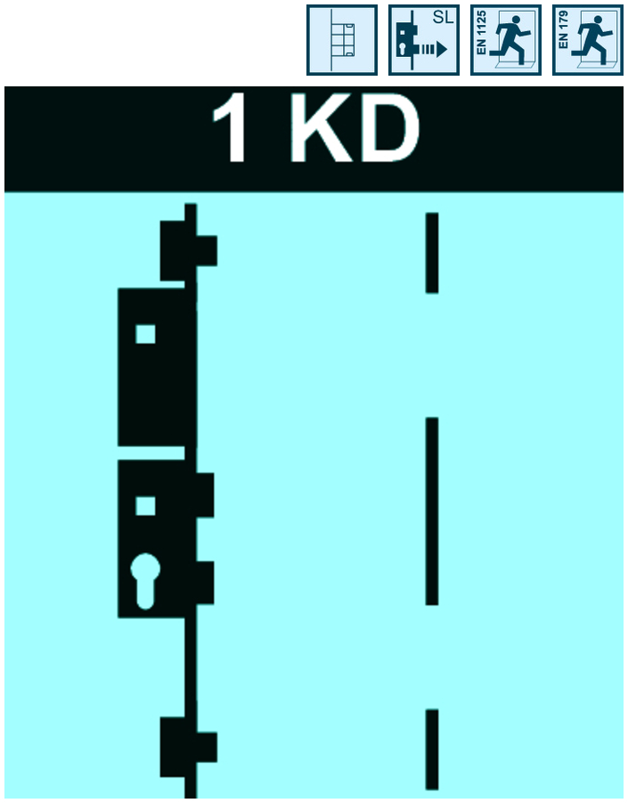 FT-Set systeQ-M-SL-KIGA-ESC-1 KD  1 flg. Fkt.E GFF DH=850/1570