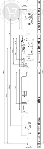 M-SVP 2200 DCW® UU6 +Schließleiste  Fkt.E D35 U6x24x1770, L