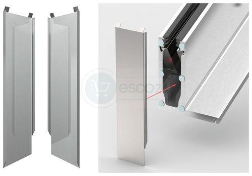 Endkappe CP-1400, rechts für Treppen f.Glas 17,52 mm, Edelstahl, geschliffen