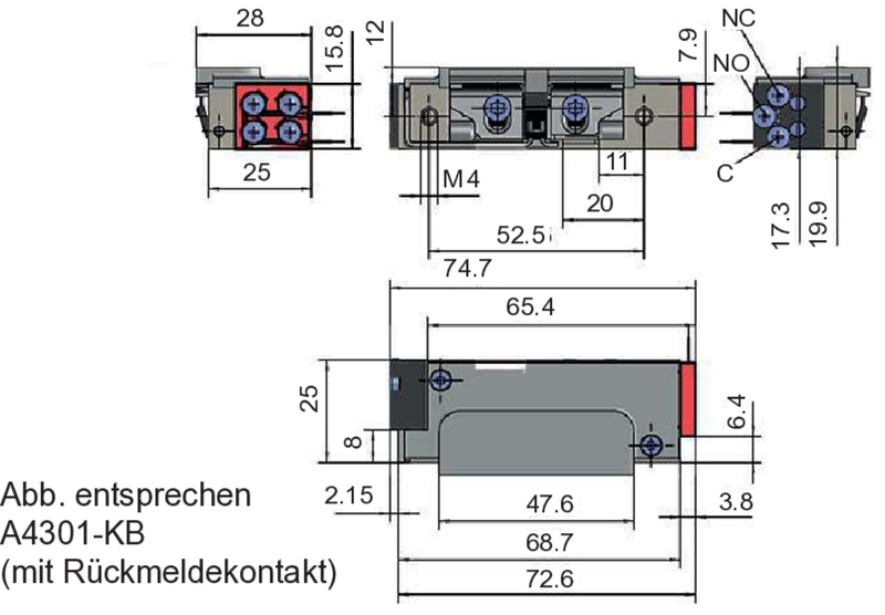 Elektronisches Bauteil, Schließkontakt, Klingelkontakt, Magnetkontakt, Reed-Schalter