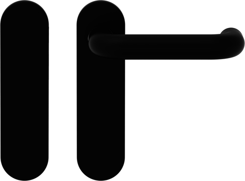 ECO Türdrückergarnitur D-110 m. Kurzschild blind, PZ, Kunststoff schwarz Griff, Griff, Gerät, Fön, Elektrisches Gerät, Griff,