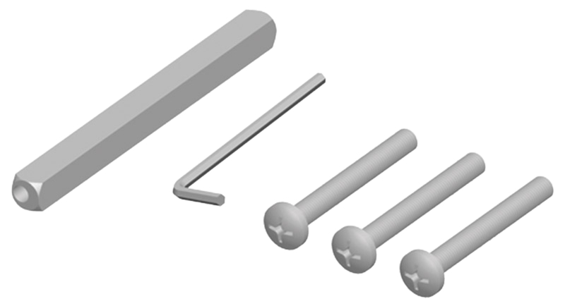 Schrauben, Holzschrauben, Wandhalterung, Montagesatz, Sechskantschlüssel