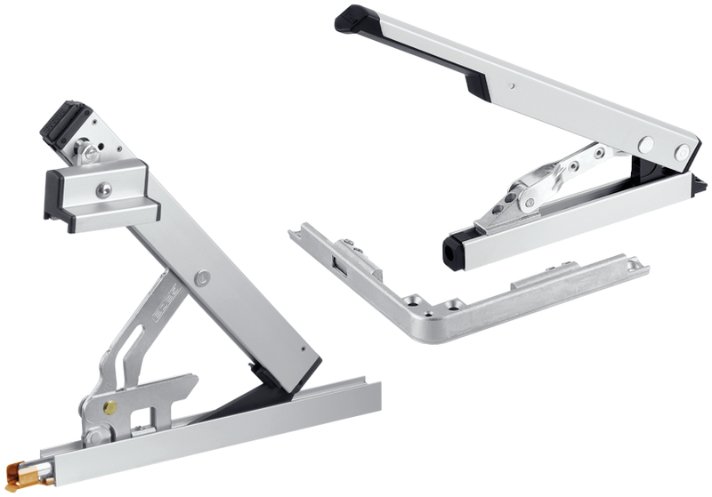 Schnellspannhebel, Scharnierplatte, Kunststoffpfropfen, Griffhebel, Metallkonstruktion
