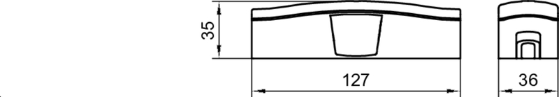 Waschbeckenarmatur, Waschbeckenunterschrank, Hochglanz, Griff, Maße 127x35x36