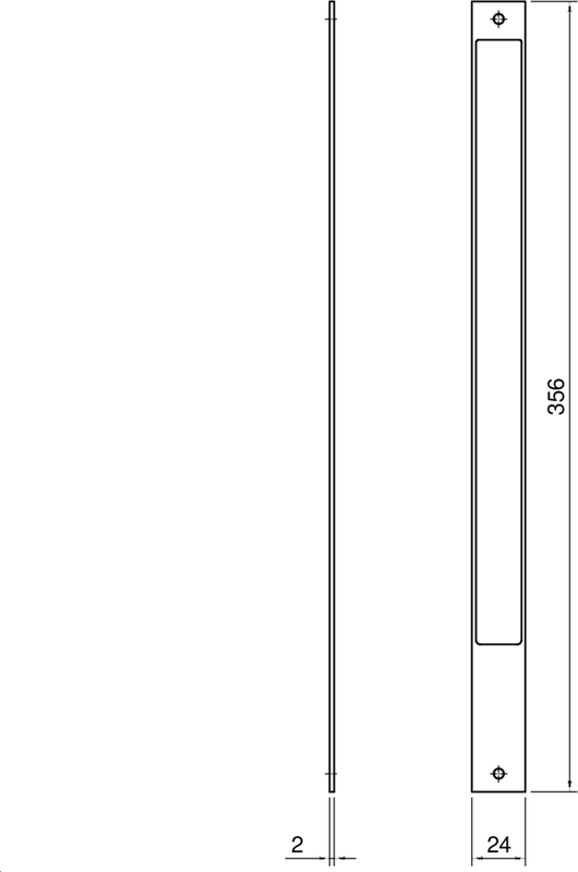 Linienzeichnung, Maße, Abmessungen, Profil, Griff