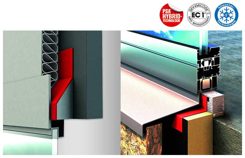 Baumaterial, Wandverkleidung, Aluminiumprofil, Isolierung, Dämmstoff