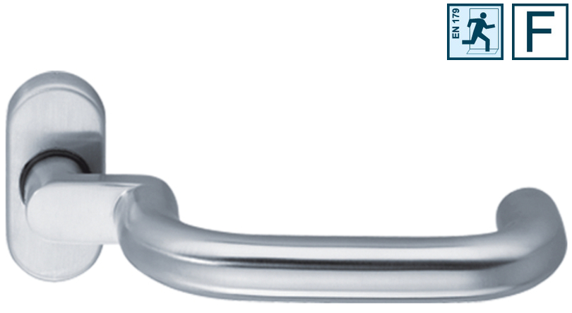 Türgriff, Haustürgriff, Edelstahl, Lage links, rund