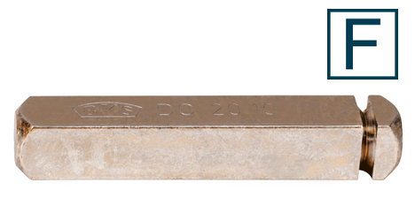 Schraubenschlüssel-Nut, Innensechskant, Inbus-Schlüssel, Metallgriff, goldfarbig