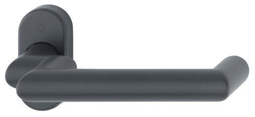 HOPPE Türdrücker Rotterdam FS-1401GF2/55 VK=9mm, Alu schwarz matt (F9714M) Griff, Griff,